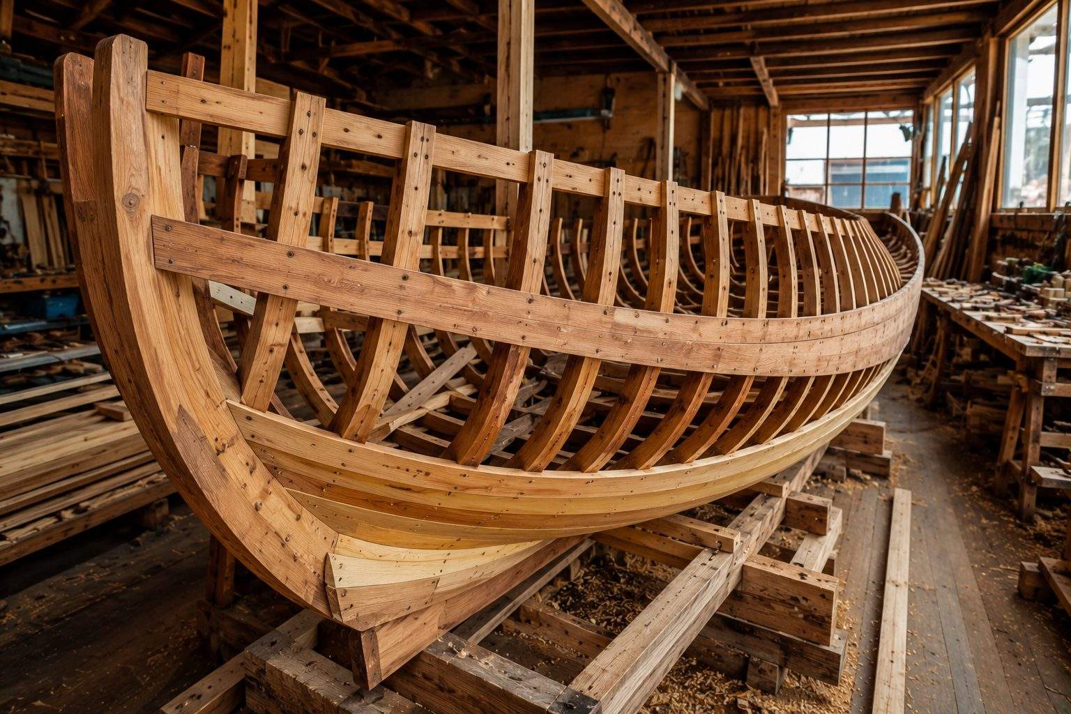 Voilier classique en bois