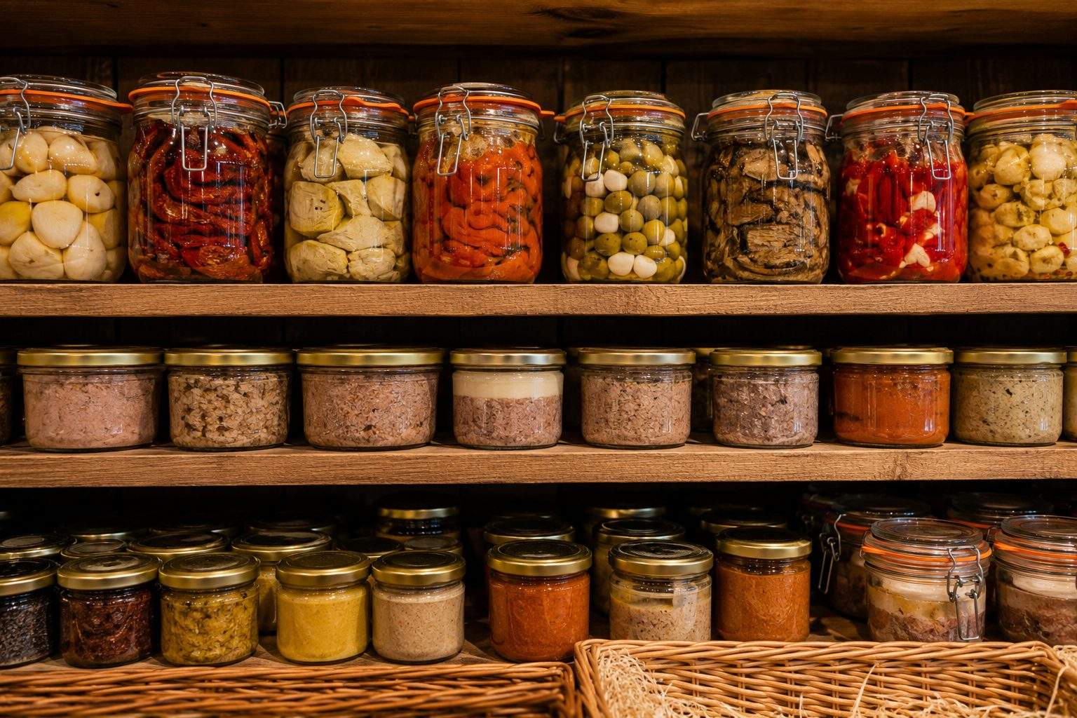 Rayonnage de produits d'épicerie fine