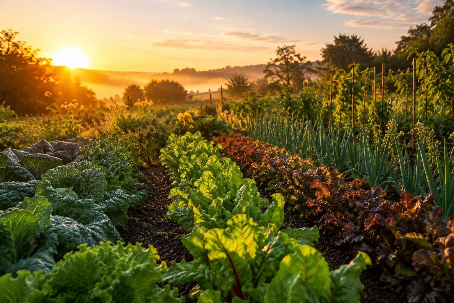 Champs et exploitation agricole