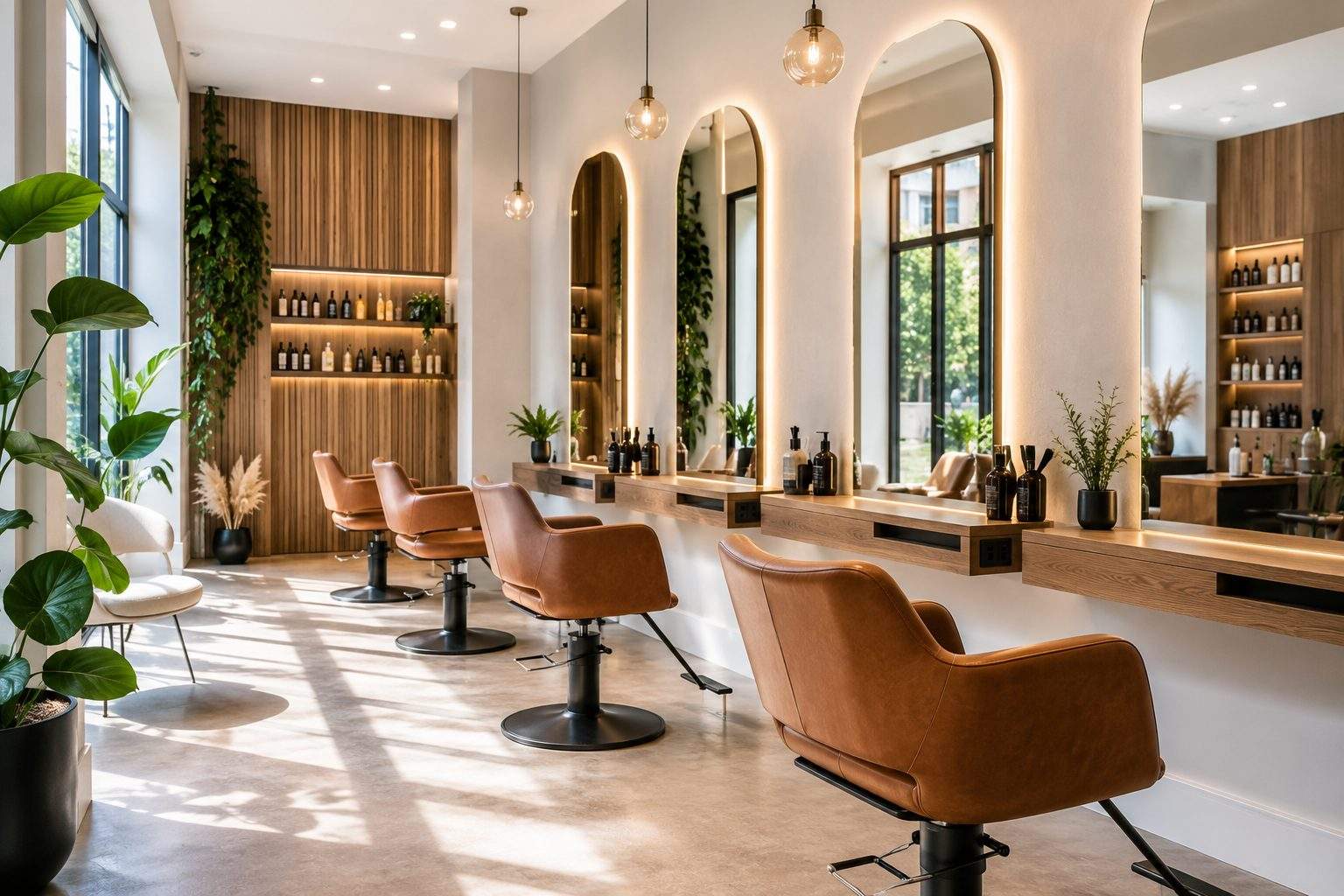 Intérieur du salon de coiffure