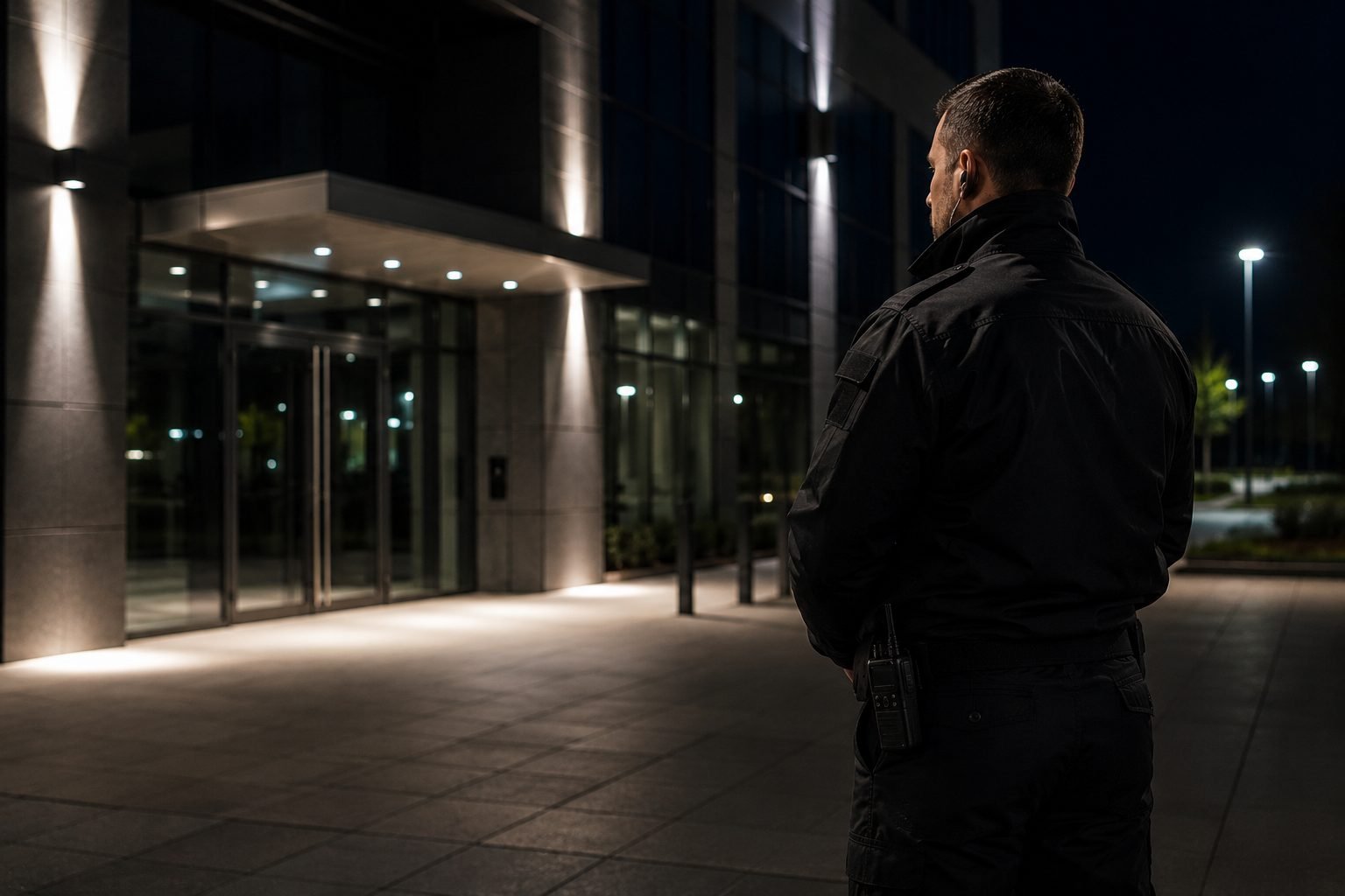 Agent de sécurité en service